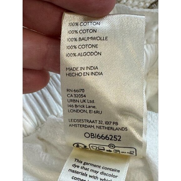 Free People Runyon Oversized Solid Harem Pants‎ Paperbag Waist Cream Size Small - Picture 9 of 15